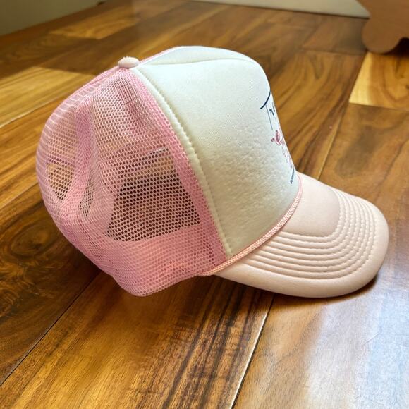 Trevor's Scottsdale Pink White Blue Trucker Hat Mesh Back Structured NWT - Picture 2 of 4